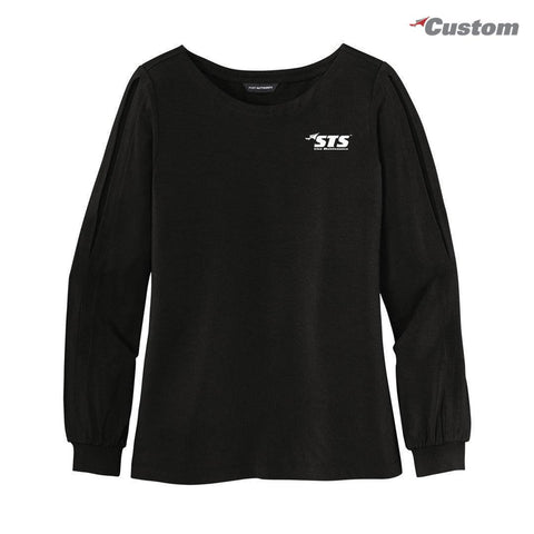 STS Ladies Luxe Knit Jewel Neck Top