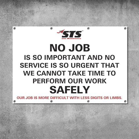 STS Work Safely Sign (2' x 3')