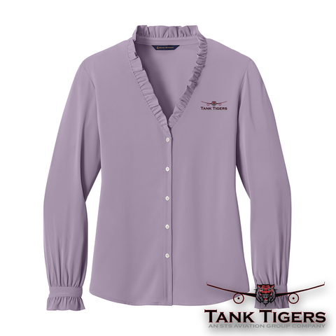 STS Women's Long Sleeve Ruffle Blouse