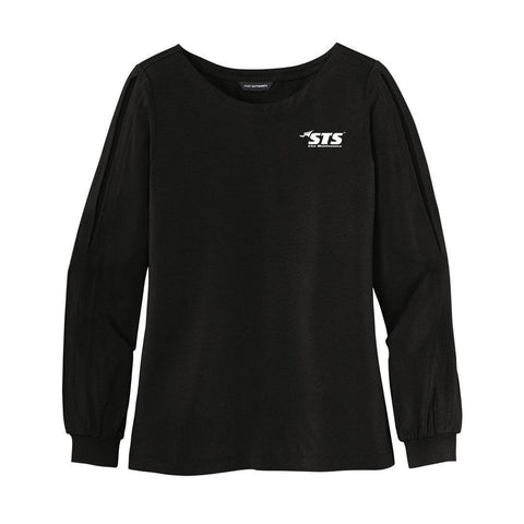 STS Ladies Luxe Knit Jewel Neck Top